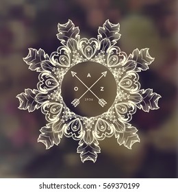 Vintage Frame for Luxury Logos, Restaurant, Hotel, Boutique or Business Identity. Royalty, Heraldic Design with Flourishes Elegant Elements. Vector Illustration Template.