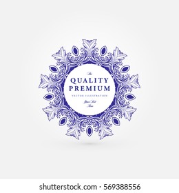 Vintage Frame for Luxury Logos, Restaurant, Hotel, Boutique or Business Identity. Royalty, Heraldic Design with Flourishes Elegant Elements. Vector Illustration Template.