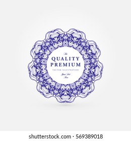 Vintage Frame for Luxury Logos, Restaurant, Hotel, Boutique or Business Identity. Royalty, Heraldic Design with Flourishes Elegant Elements. Vector Illustration Template.