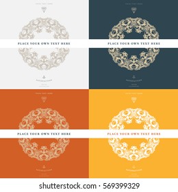 Vintage Frame for Luxury Logos, Restaurant, Hotel, Boutique or Business Identity. Royalty, Heraldic Design with Flourishes Elegant Elements. Vector Illustration Template.