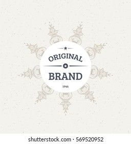 Vintage Frame for Luxury Logos, Restaurant, Hotel, Boutique or Business Identity. Royalty, Heraldic Design with Flourishes Elegant Elements. Vector Illustration Template.