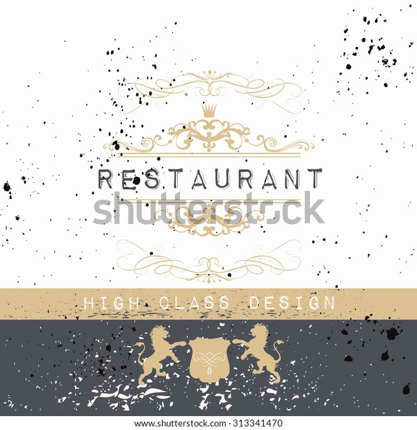 Vintage frame for luxury\
logos, restaurant, menu, boutique or business identity royal\
heraldic style