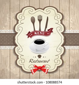 Vintage frame menu design template