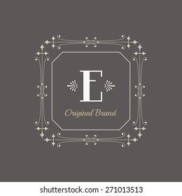 Vintage-Rahmen - für Monogramm oder kalligrafisches Design - in Vektorgrafik