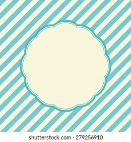 Vintage Frame on blue Background Design