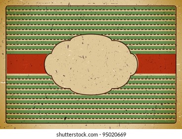 Vintage frame on cardboard
