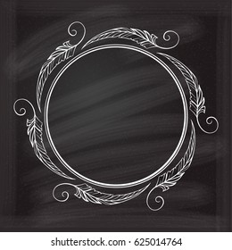 Vintage frame on the chalk background for your design.