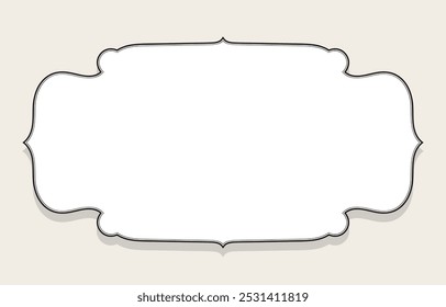 Vintage frame on empty space Floating frame and shadow for inserting text