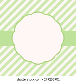 Vintage Frame on green Background Design