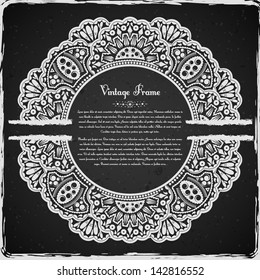 Vintage frame on grunge background