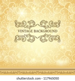 Vintage frame on light background