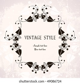vintage frame  on pink backdrop