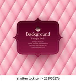 Vintage frame on pink background. Can be used in cover design, book design, website background, CD cover, advertising. 