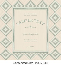 Vintage   Frame on Retro Background Design