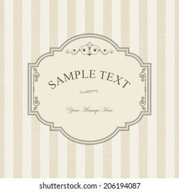 Vintage   Frame on Retro Background Design
