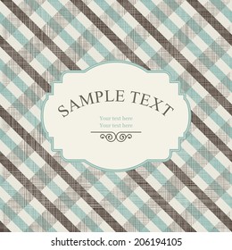 Vintage   Frame on Retro Background Design