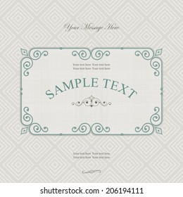 Vintage   Frame on Retro Background Design