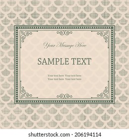 Vintage   Frame on Retro Background Design