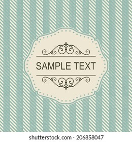 Vintage Frame on Retro Background Design