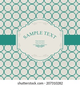 Vintage Frame on Retro Background Design 