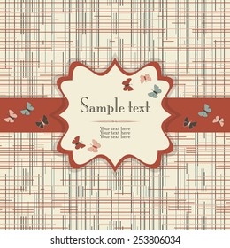 Vintage Frame on Retro Background Design