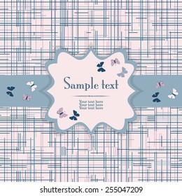 Vintage Frame on Retro Background Design