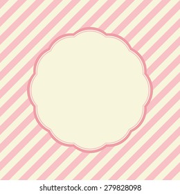 Vintage Frame on Retro Background Design. Vector.