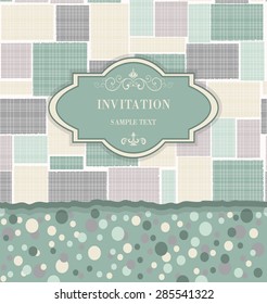 Vintage Frame on Retro Background Design