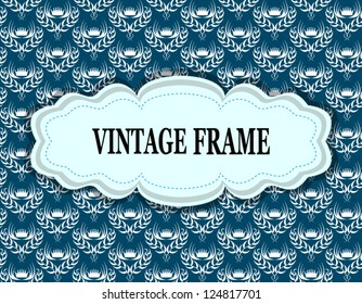 Vintage frame on seamless background