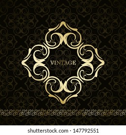 Vintage frame on seamless background