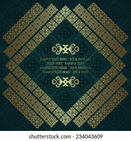 Vintage frame on seamless background