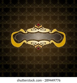 Vintage frame on seamless background,vector illustration