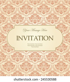 vintage frame on seamless Victorian background