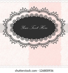 Vintage frame on textured background