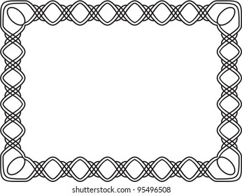 Vintage frame on white