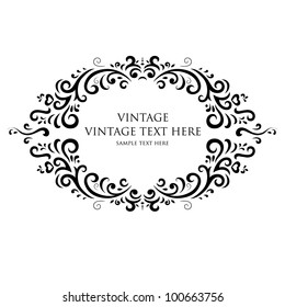 vintage frame on white background