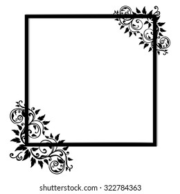 Vintage  frame on white background. Vector illustration