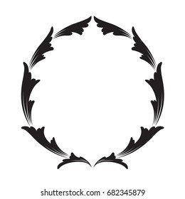 vintage frame on white background, vector