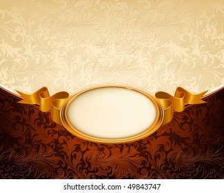 Vintage frame ornament, vector