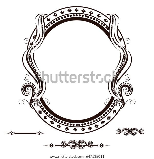 Vintage Frame Ornament Vector Illustration Stock Vector Royalty Free