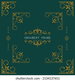 vintage frame ornament vector template 