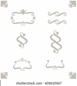 Vintage frame and ornaments with floral elements for invitation, congratulation and greeting card