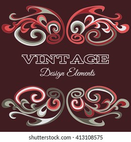 Vintage frame. Page decoration element