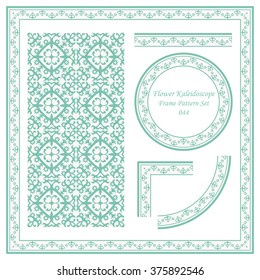 Vintage Frame Pattern Set 044 Flower Cross Kaleidoscope