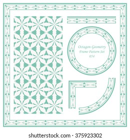 Vintage Frame Pattern Set 054 Octagon Geometry