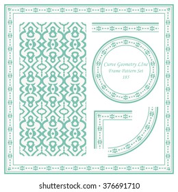 Vintage Frame Pattern Set 185 Curve Geometry LIne