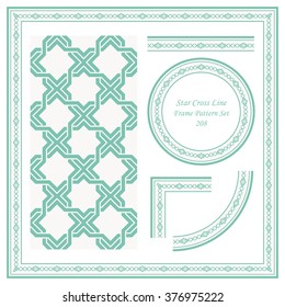 Vintage Frame Pattern Set 208 Star Cross Line