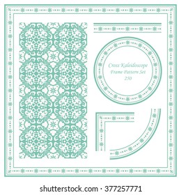 Vintage Frame Pattern Set 250 Cross Kaleidoscope Flower