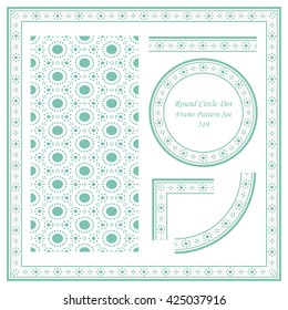 Vintage Frame Pattern Set 319 Round Circle Dot Geometry