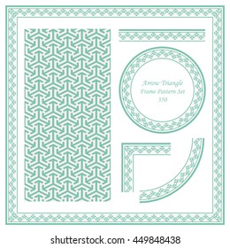 Vintage Frame Pattern Set 350 Geometry Arrow Triangle